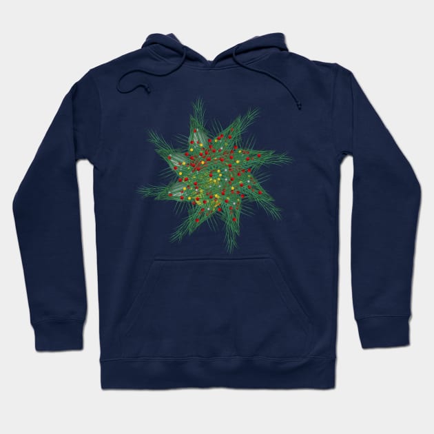 Christmas tree decorating Hoodie by Salma Ismail